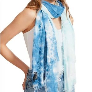 Blue tone tie dye multifunction scarf sarong beach cover up NEW